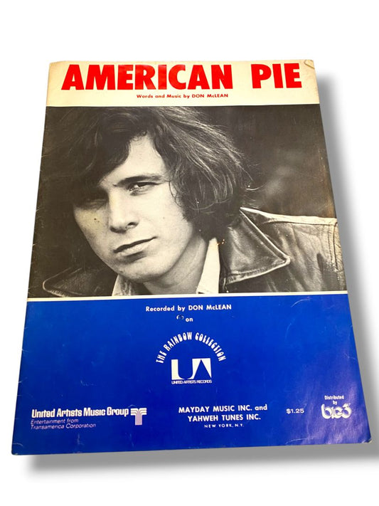 1972 American Pie Don McLean Sheet Music United Artists Music Group