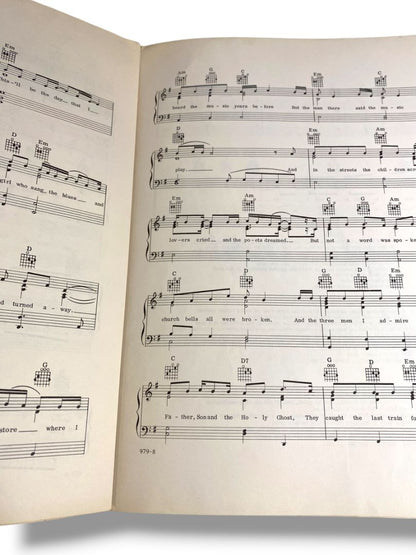 1972 American Pie Don McLean Sheet Music United Artists Music Group