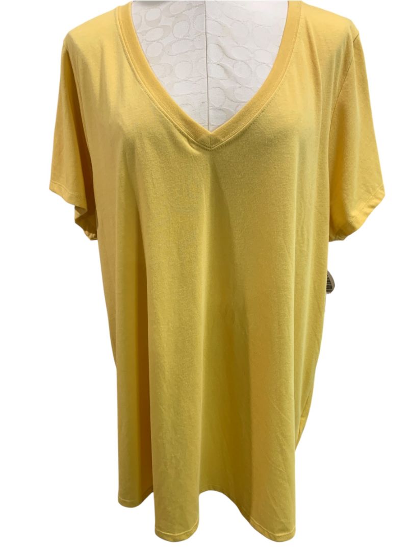 Size 3X Torrid Classic Fit New Womens Tshirt Gold Yellow V-Neck