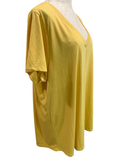 Size 3X Torrid Classic Fit New Womens Tshirt Gold Yellow V-Neck