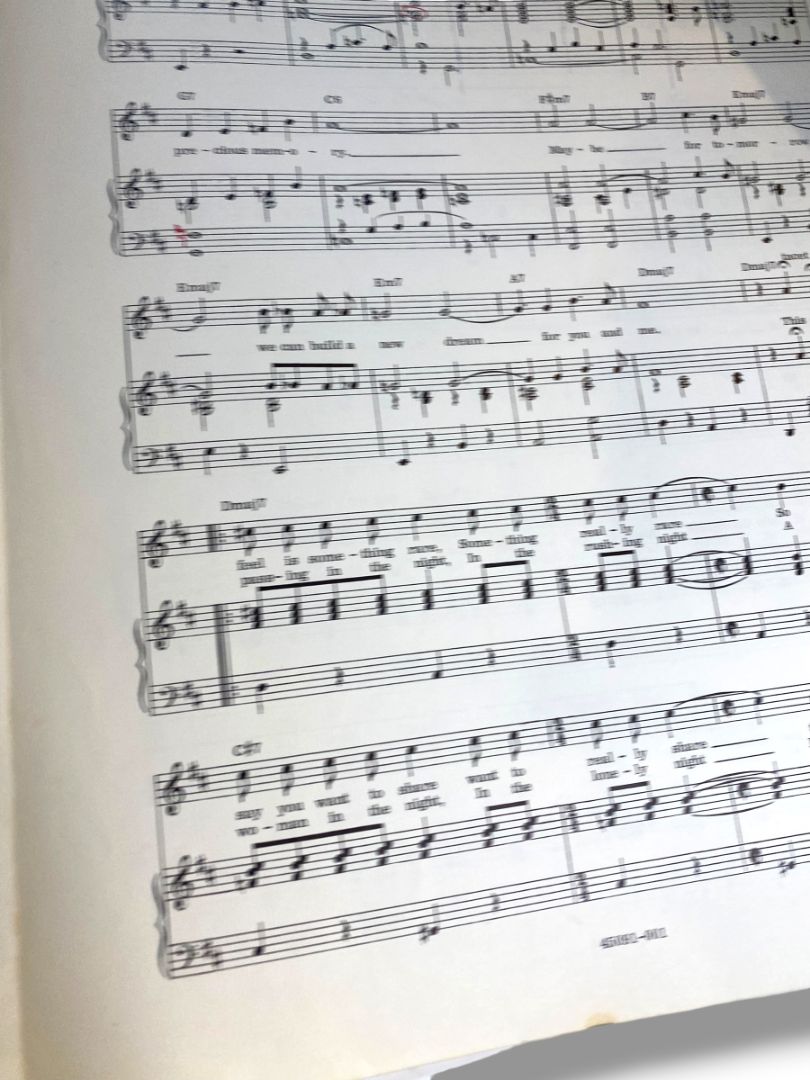1966 A Man and A Woman Sheet Music Barouh Keller Includes French Version