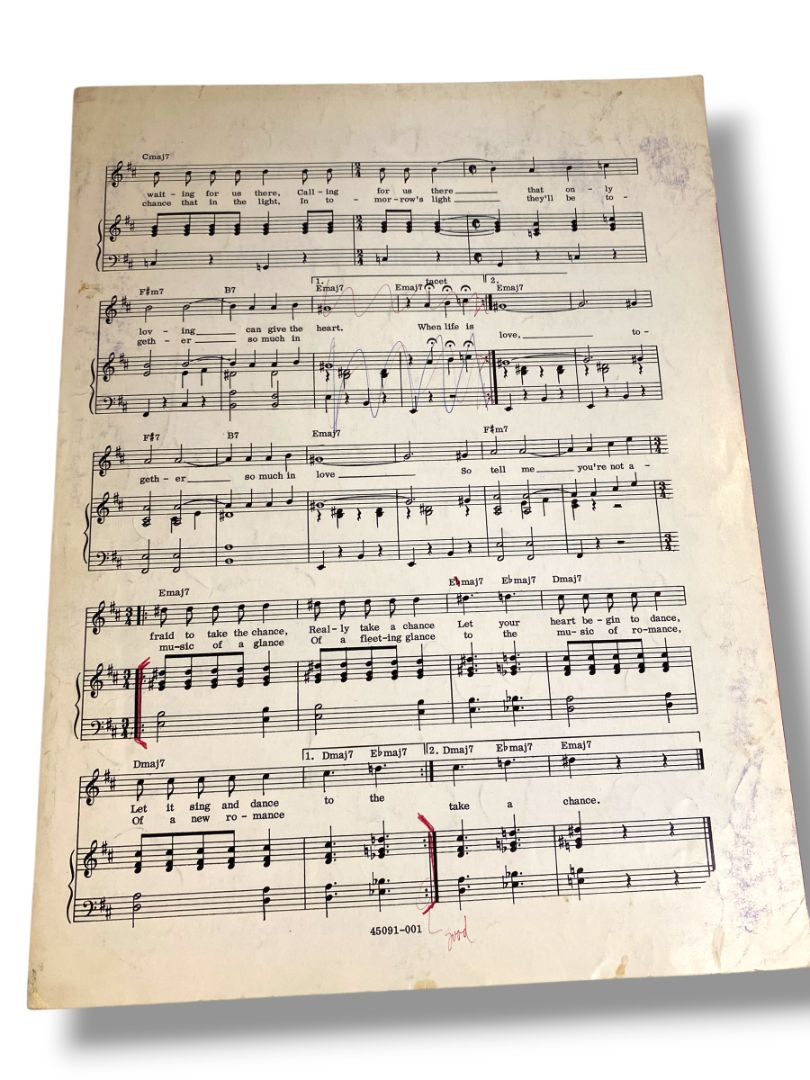 1966 A Man and A Woman Sheet Music Barouh Keller Includes French Version
