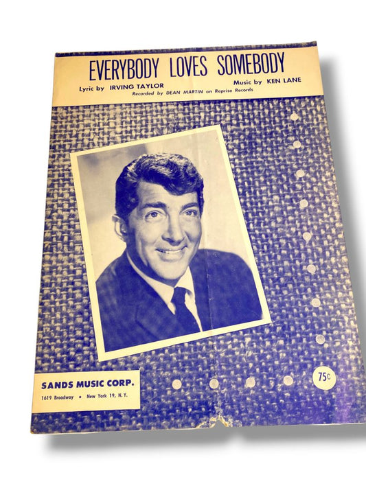 1958 Everybody Loves Somebody Sheet Music Taylor Lane Sands Music Dean Martin
