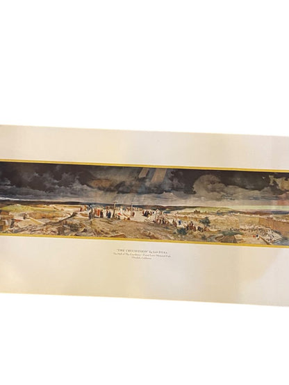 Vintage Lithograph The Cruxifixion by Jan Styka 38" x 15.25" Print