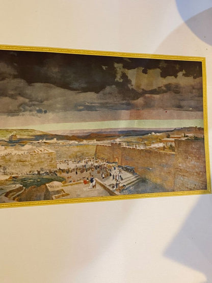 Vintage Lithograph The Cruxifixion by Jan Styka 38" x 15.25" Print