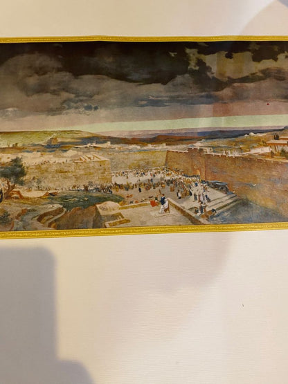 Vintage Lithograph The Cruxifixion by Jan Styka 38" x 15.25" Print