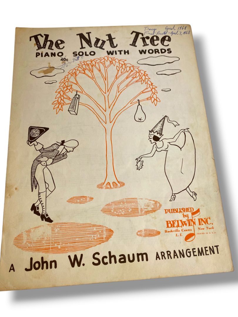 1951 The Nut Tree Sheet Music John W Schaum Piano Solo with Words Belwin