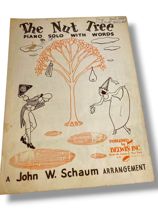 1951 The Nut Tree Sheet Music John W Schaum Piano Solo with Words Belwin