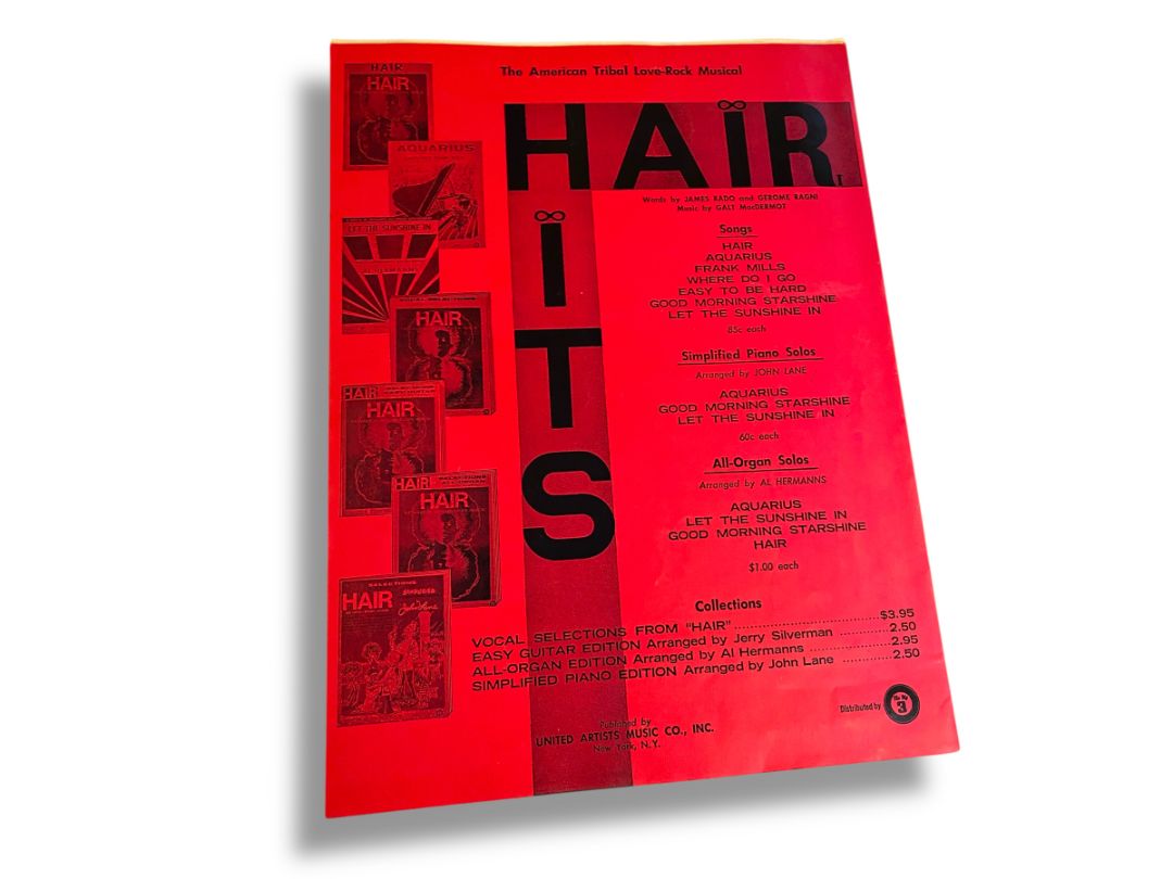 1968 Hair Aquarius Sheet Music United Artists Music C James Rado Gerome Ragni