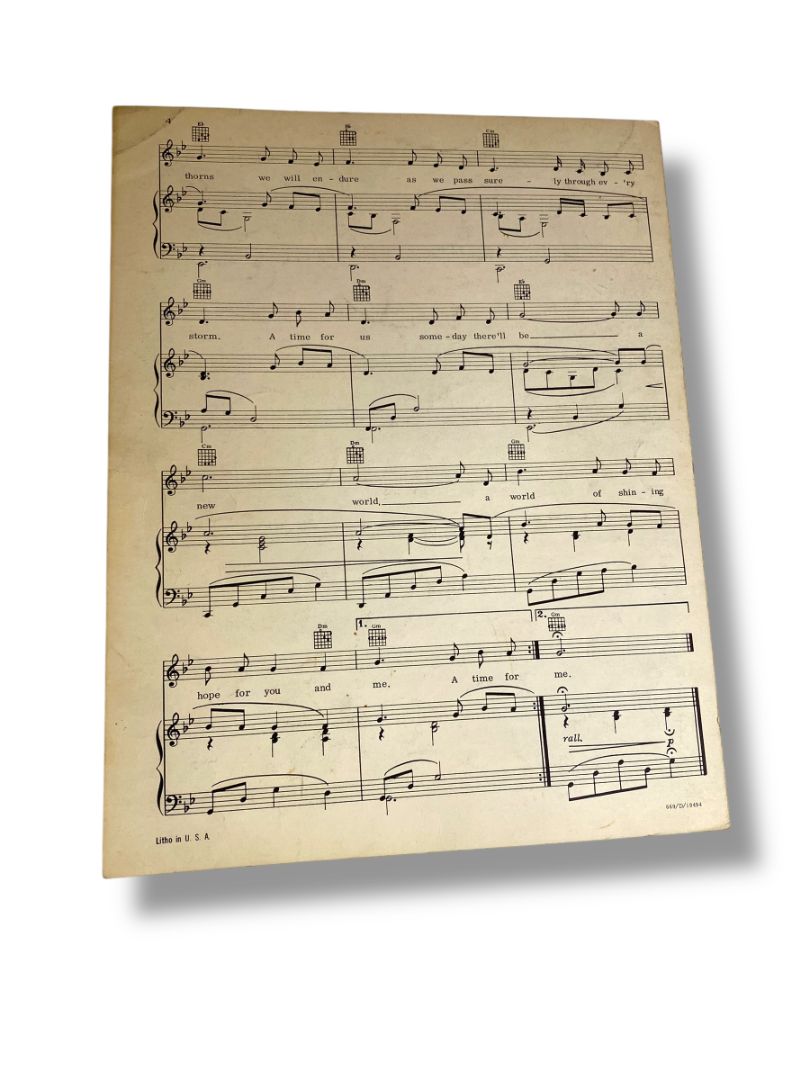 1968 Sheet Music A Time for Us Romeo & Juliet Nino Rota Larry Kusik Eddie Snyder