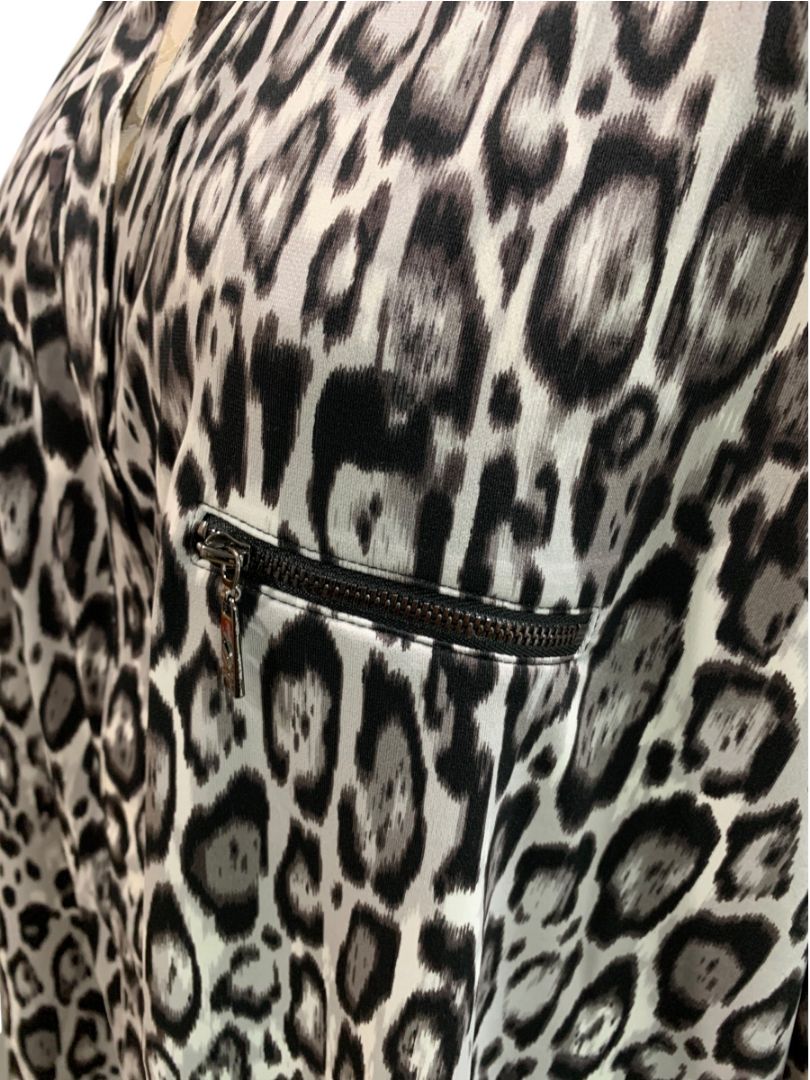 Size 3X Belle by Kim Gravel Pullover Animal Print Blouse Shirt Womens