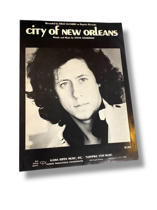 1971 Sheet Music City of New Orleans Arlo Guthrie Steve Goodman Kam Rippa