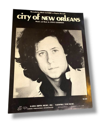 1971 Sheet Music City of New Orleans Arlo Guthrie Steve Goodman Kam Rippa