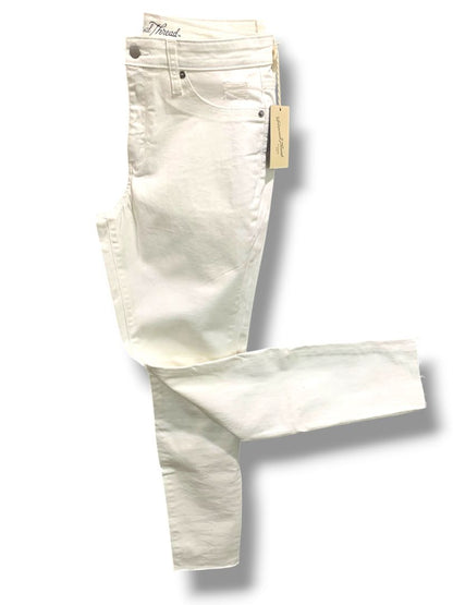 Size 8 Univeral Thread Womens New White Distressed Jeans Raw Hem