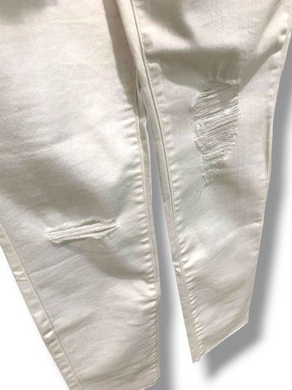 Size 8 Univeral Thread Womens New White Distressed Jeans Raw Hem