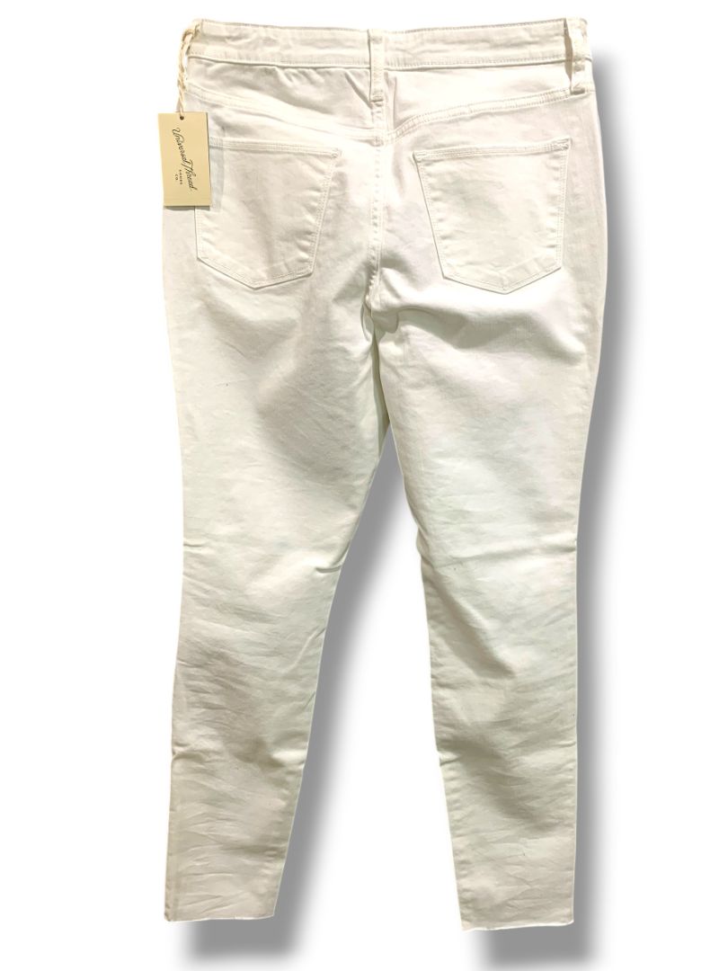 Size 8 Univeral Thread Womens New White Distressed Jeans Raw Hem