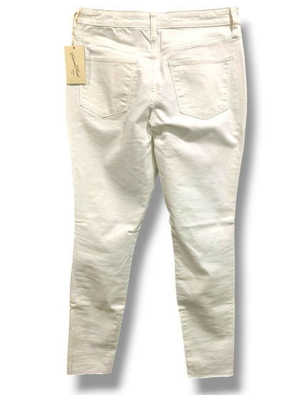 Size 8 Univeral Thread Womens New White Distressed Jeans Raw Hem
