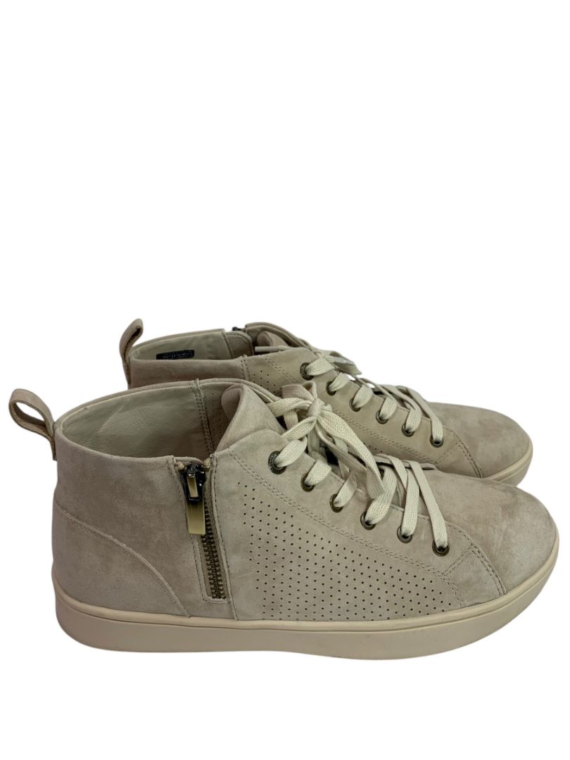 Size 10 Revitalign Womens Orthotic Perforated Suede Mid-Top Sneakers Emma