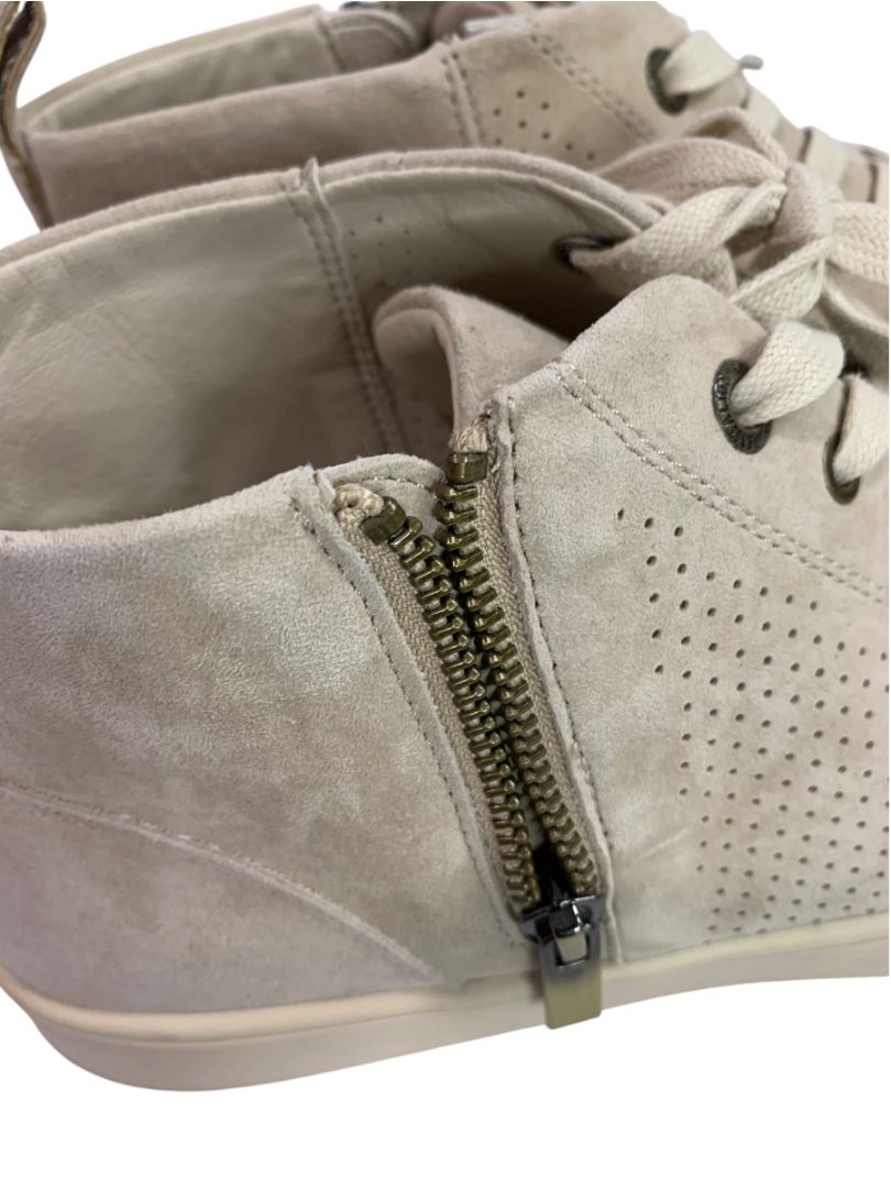Size 10 Revitalign Womens Orthotic Perforated Suede Mid-Top Sneakers Emma