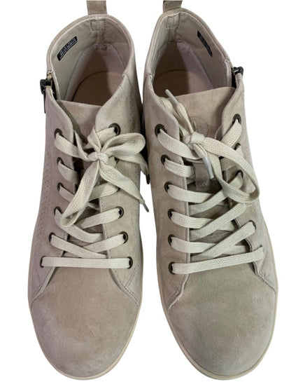Size 10 Revitalign Womens Orthotic Perforated Suede Mid-Top Sneakers Emma