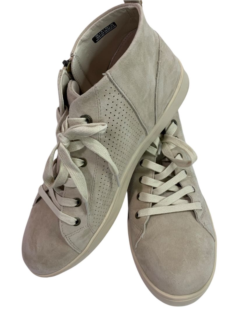 Size 10 Revitalign Womens Orthotic Perforated Suede Mid-Top Sneakers Emma