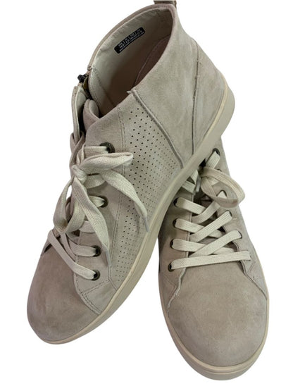 Size 10 Revitalign Womens Orthotic Perforated Suede Mid-Top Sneakers Emma