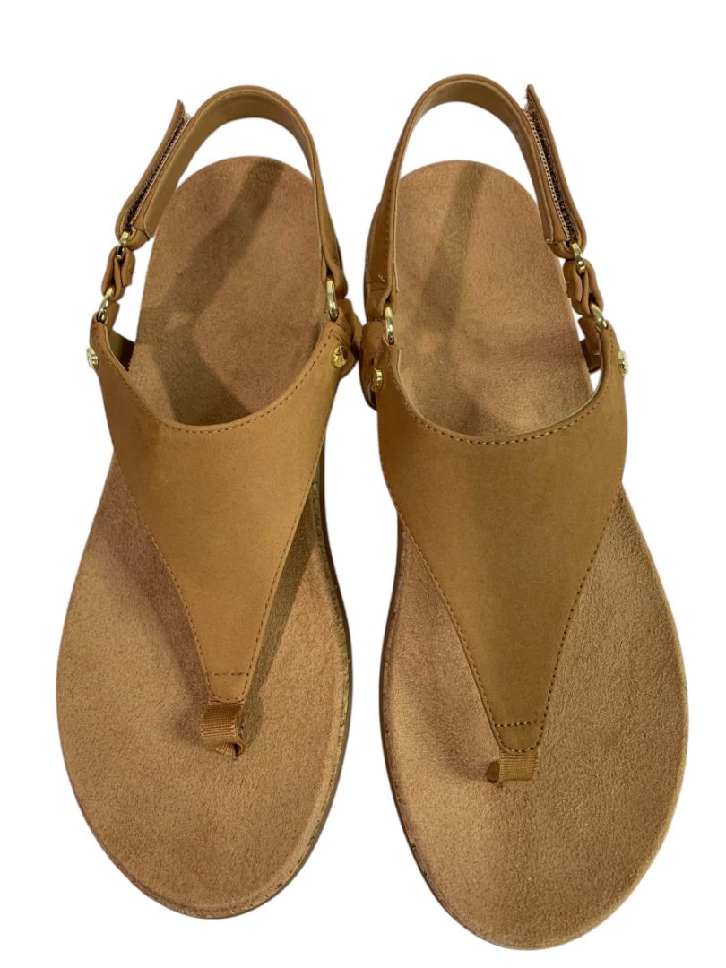 Size 10 Vionic Kirra II Womens Thong Sandals Camel Brown Nubuck