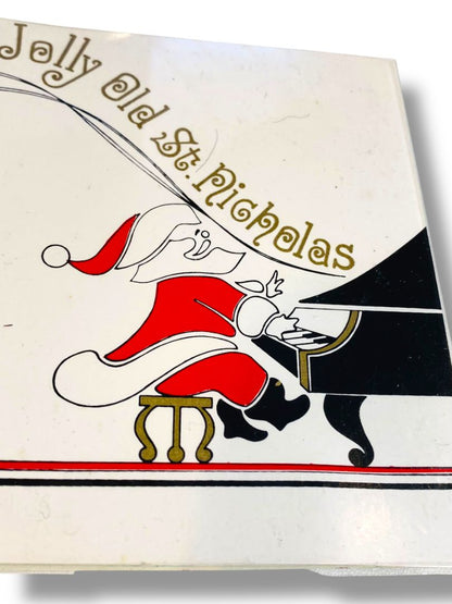 1985 Goldtone Christmas Ornament Piano Dimensional 2.5" In Box New Tamerlane