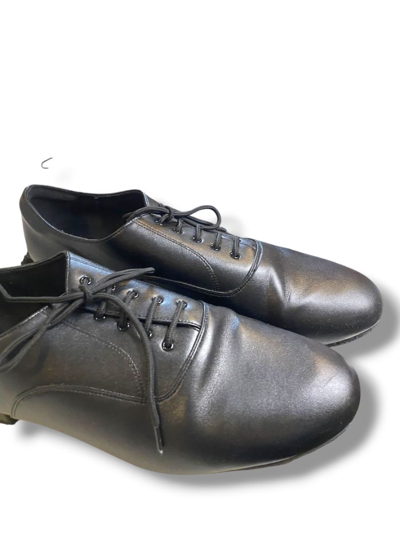 Size 11.5 Very Fine C Series Mens Black Leather Dance Shoes Salsa Tango Waltz Latin