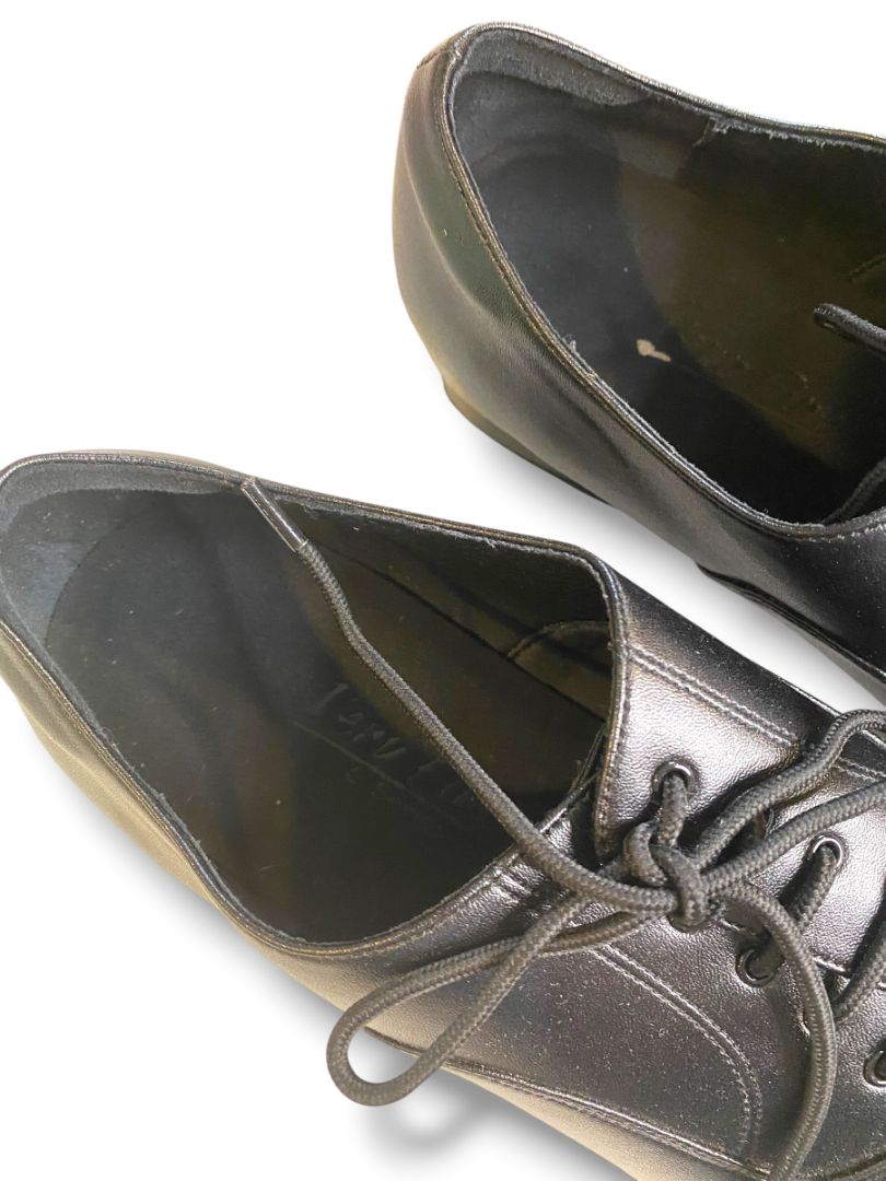Size 11.5 Very Fine C Series Mens Black Leather Dance Shoes Salsa Tango Waltz Latin