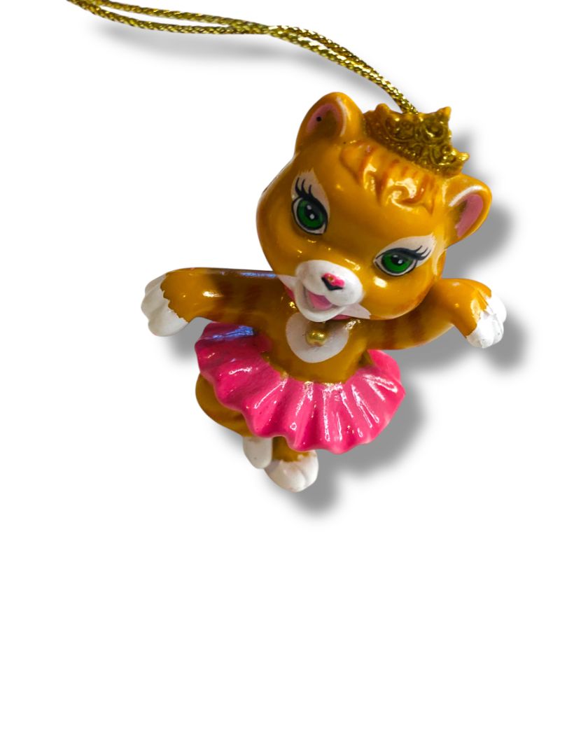 Barbie Ballet Cat Twyla Christmas Ornament Vinyl Figural 2.75"
