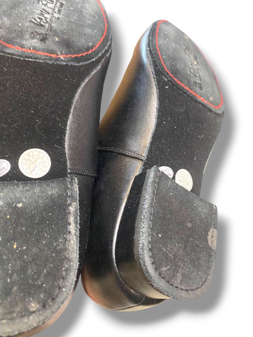 Size 11.5 Very Fine C Series Mens Black Leather Dance Shoes Salsa Tango Waltz Latin