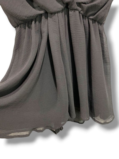 Medium Final Touch Romper Shorts Tie Back Plunge Neckline Flowy