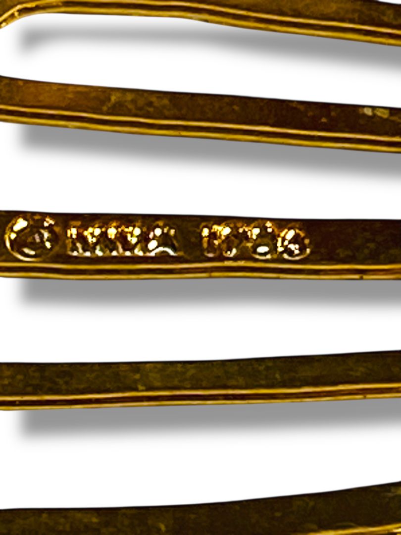 Vintage Saint Brides Inspired Angel Christmas Ornament Goldtone 6.5"