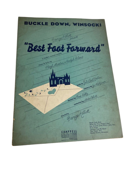 1941 Buckle Down Winsocki Sheet Music Best Foot Forward Martin Blane