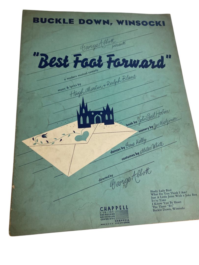 1941 Buckle Down Winsocki Sheet Music Best Foot Forward Martin Blane