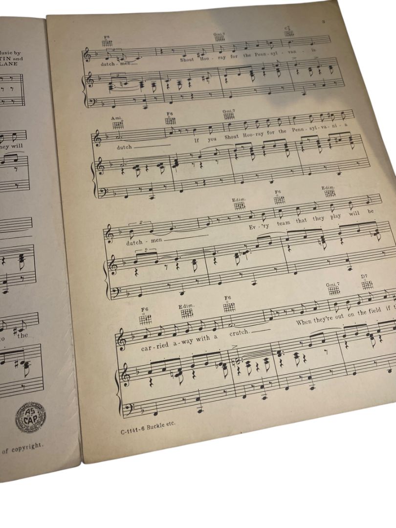1941 Buckle Down Winsocki Sheet Music Best Foot Forward Martin Blane