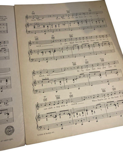 1941 Buckle Down Winsocki Sheet Music Best Foot Forward Martin Blane