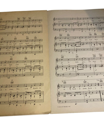 1941 Buckle Down Winsocki Sheet Music Best Foot Forward Martin Blane