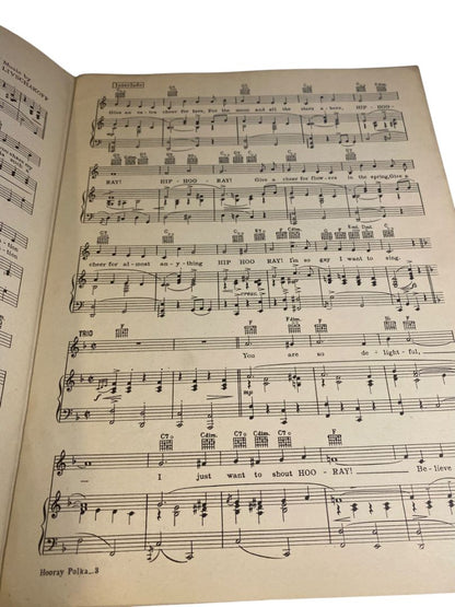 1941 Hoora Polka Sheet Music La Polka Del Aplauso Tomerlin Livschakoff