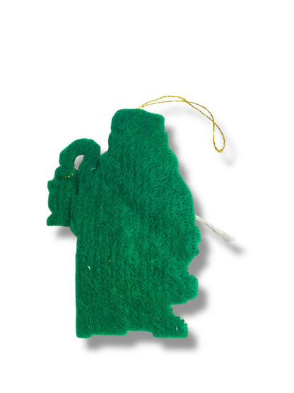 Vintage Cross Stitch St Nicholas Ornament 5" Santa Christmas