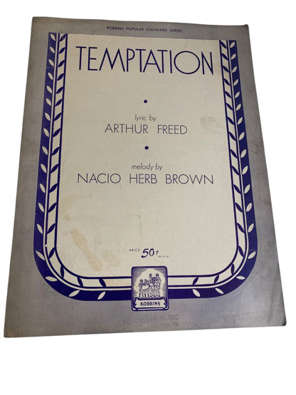 1933 Temptation Sheet Music Arthur Freed Nacio Herb Brown