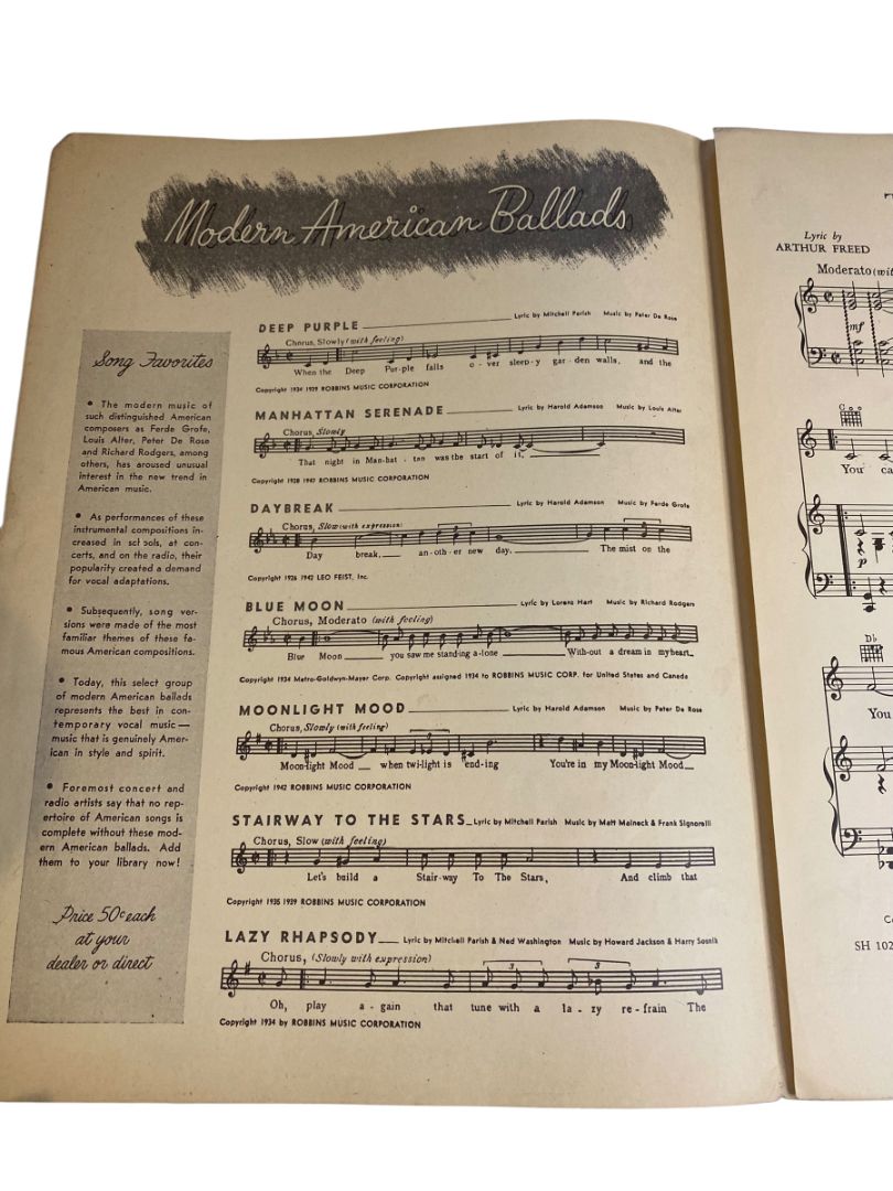 1933 Temptation Sheet Music Arthur Freed Nacio Herb Brown