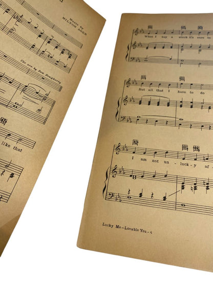 1929 Lucky Me-Lovable You Sheet Music Chasing Rainbows Ager Yellen & Bernstein