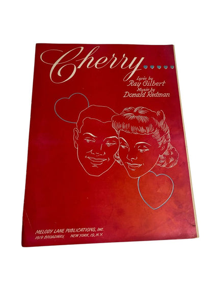 1944 Cherry Sheet Music Ray Gilbert Donald Redman Melody Lane