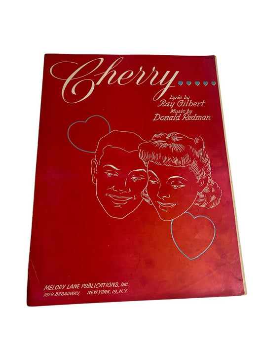 1944 Cherry Sheet Music Ray Gilbert Donald Redman Melody Lane