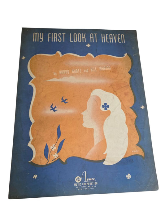1943 My First Look at Heaven Sheet Music Kurtz Marino Acme Music