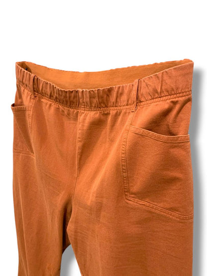 2XP Any Body Petite Womens Plus Size Rust Orange Pull On Pants Pockets Crop
