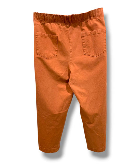 2XP Any Body Petite Womens Plus Size Rust Orange Pull On Pants Pockets Crop