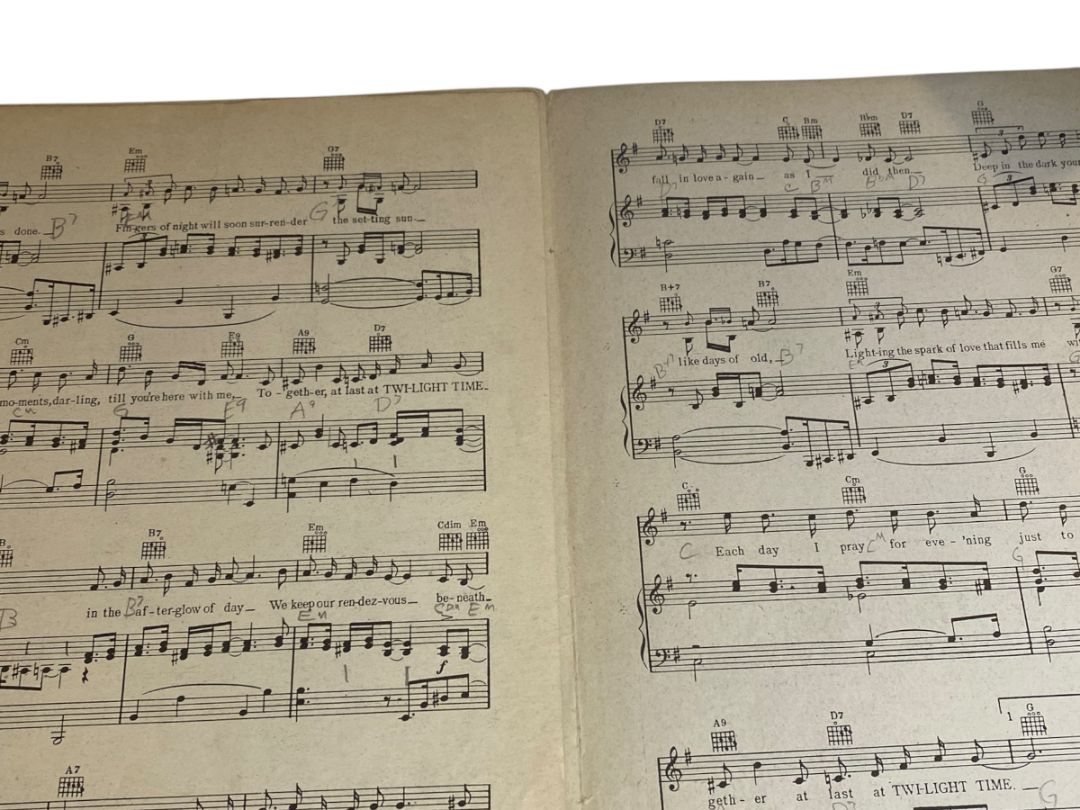 1944 Twilight Time Sheet Music Ram Nevins Dunn Campbell-Porgie